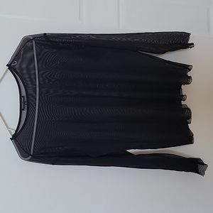 Universal Standard Black Mesh long sleeve top size S (14-16)